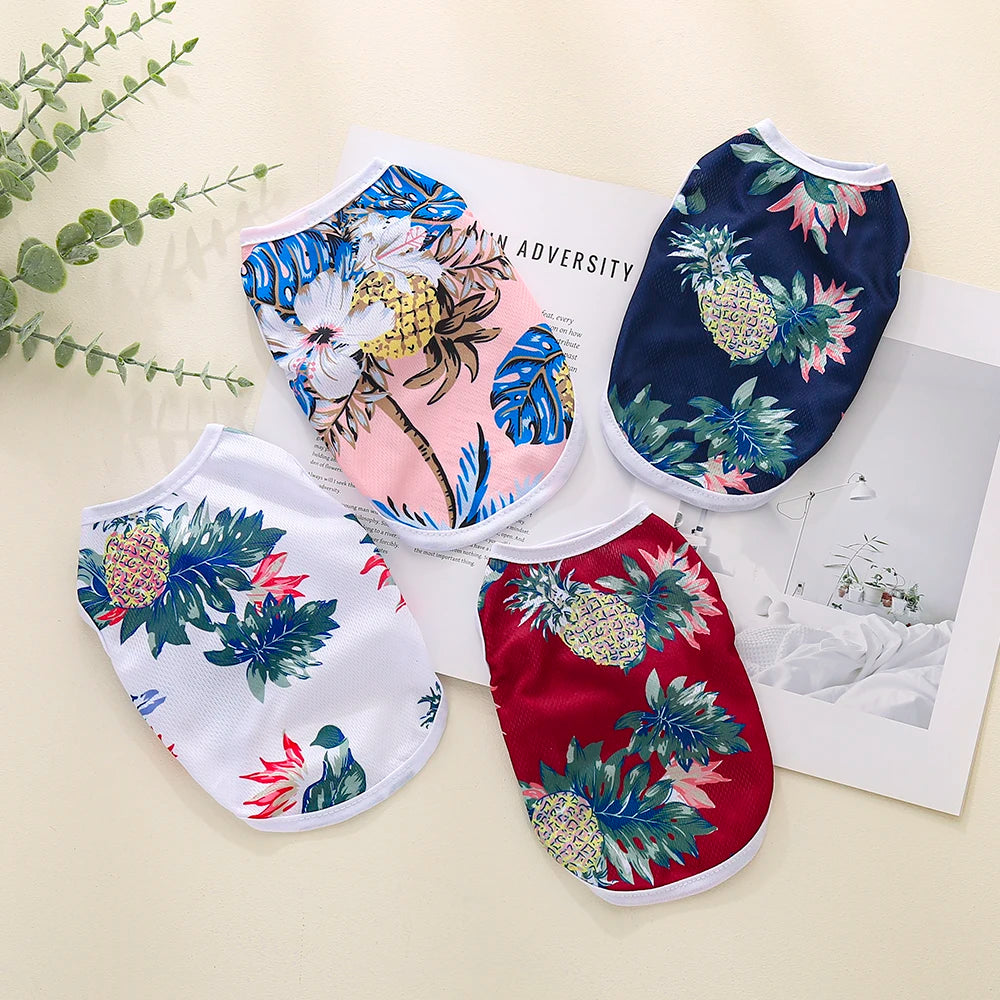 Cat and Dog Summer Clothing Hawaiian Style