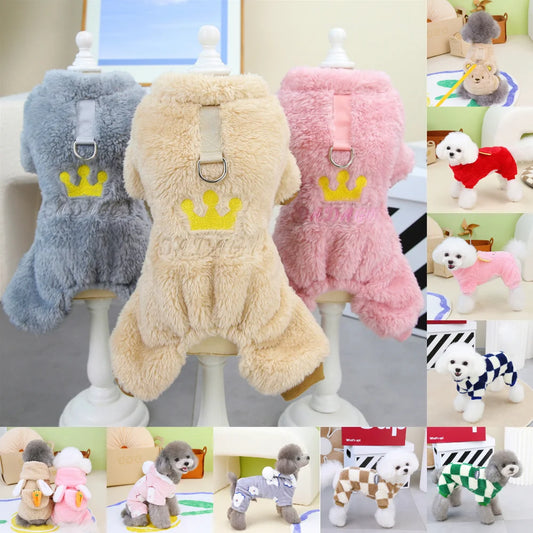 Winter Fleece Pet Dog Jumpsuit