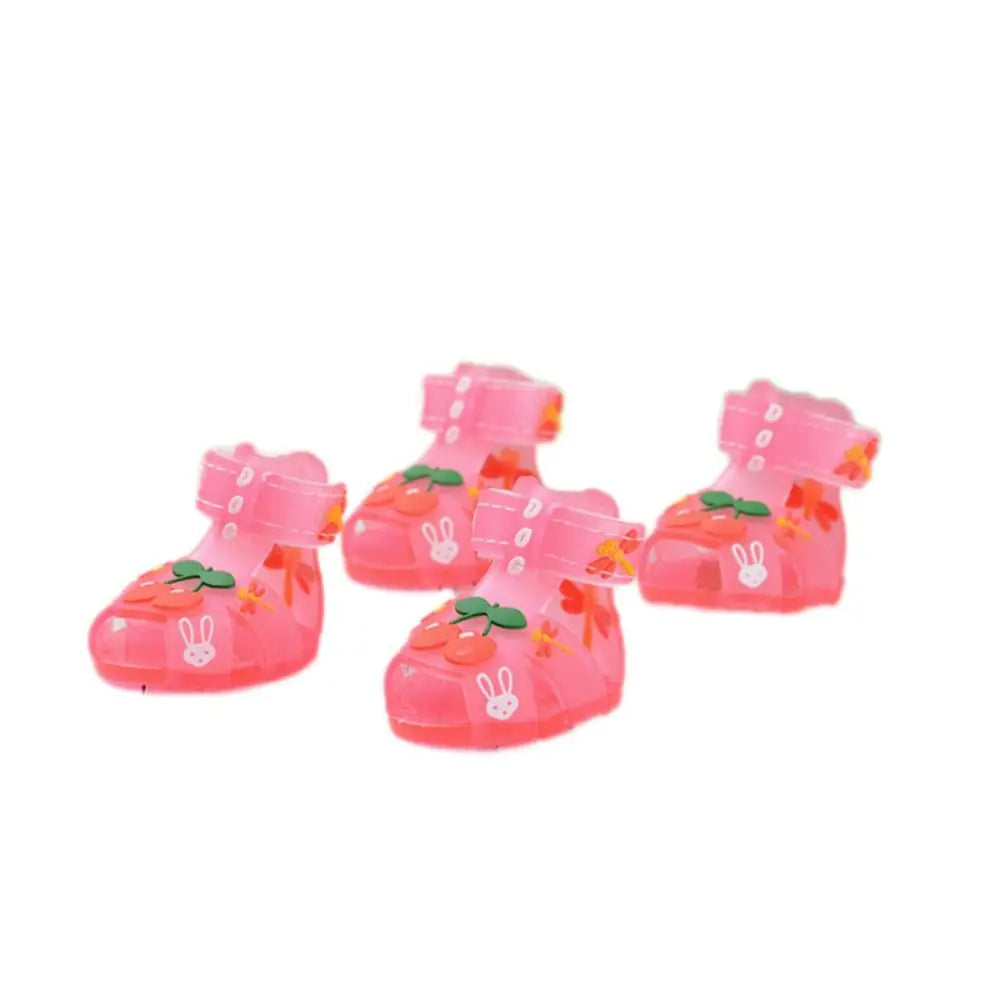 4Pcs/Set Cartoon Dog Summer Jelly Sandals
