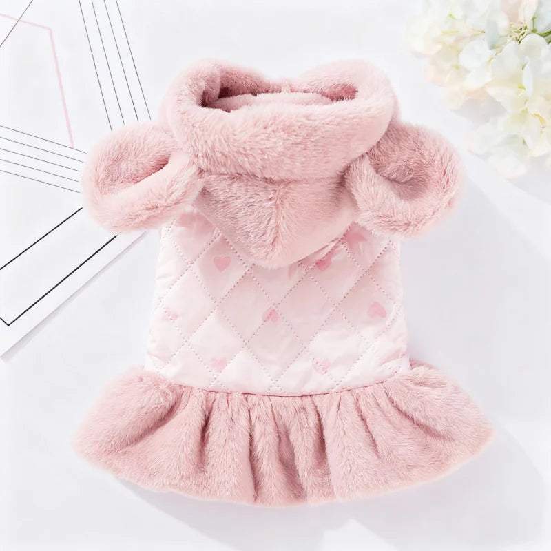 Heart Print Dog Down Jacket