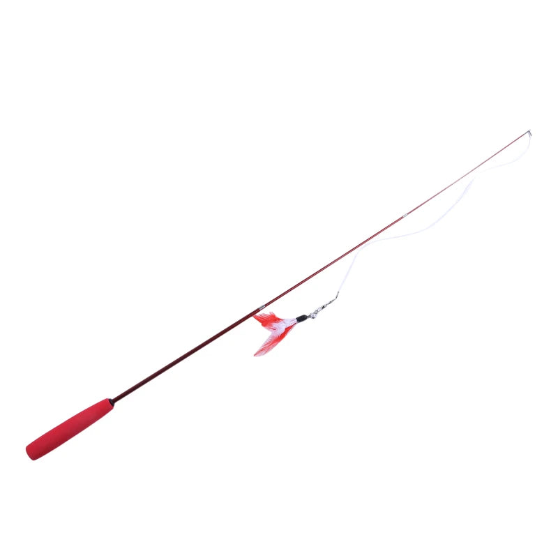 Cat Teaser Wands Three-section Telescopic Wand