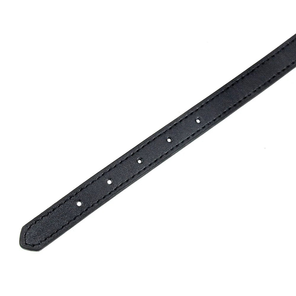 Soft Leather Solid Dog Collar