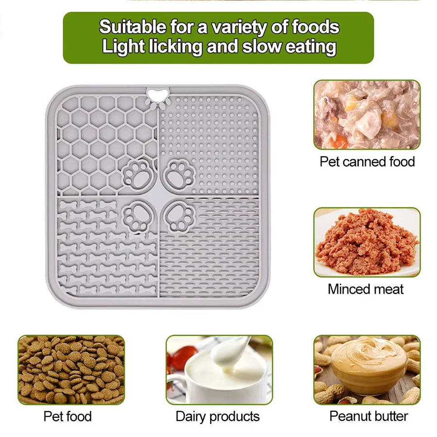 11 Colors Pet Slow Feeding Mat With Spatula
