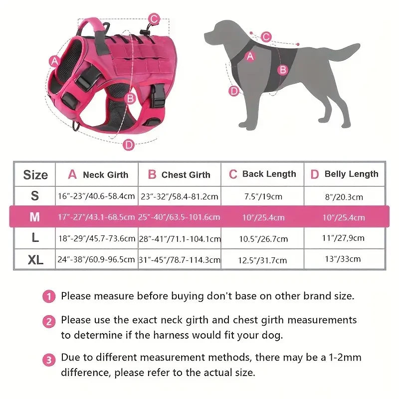 Adjustable No-Pull Tactical Dog Harness with Handle