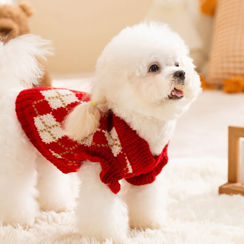 Dog Winter Clothes Cherry Dog Sweater