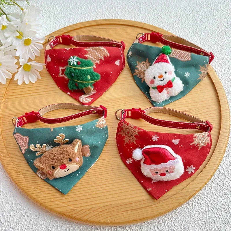 Matching Christmas Dog Scarf & Tree Skirt Set