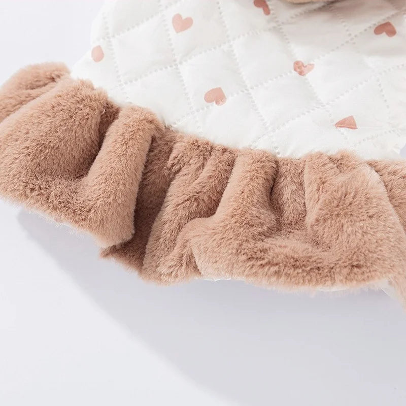 Heart Print Dog Down Jacket