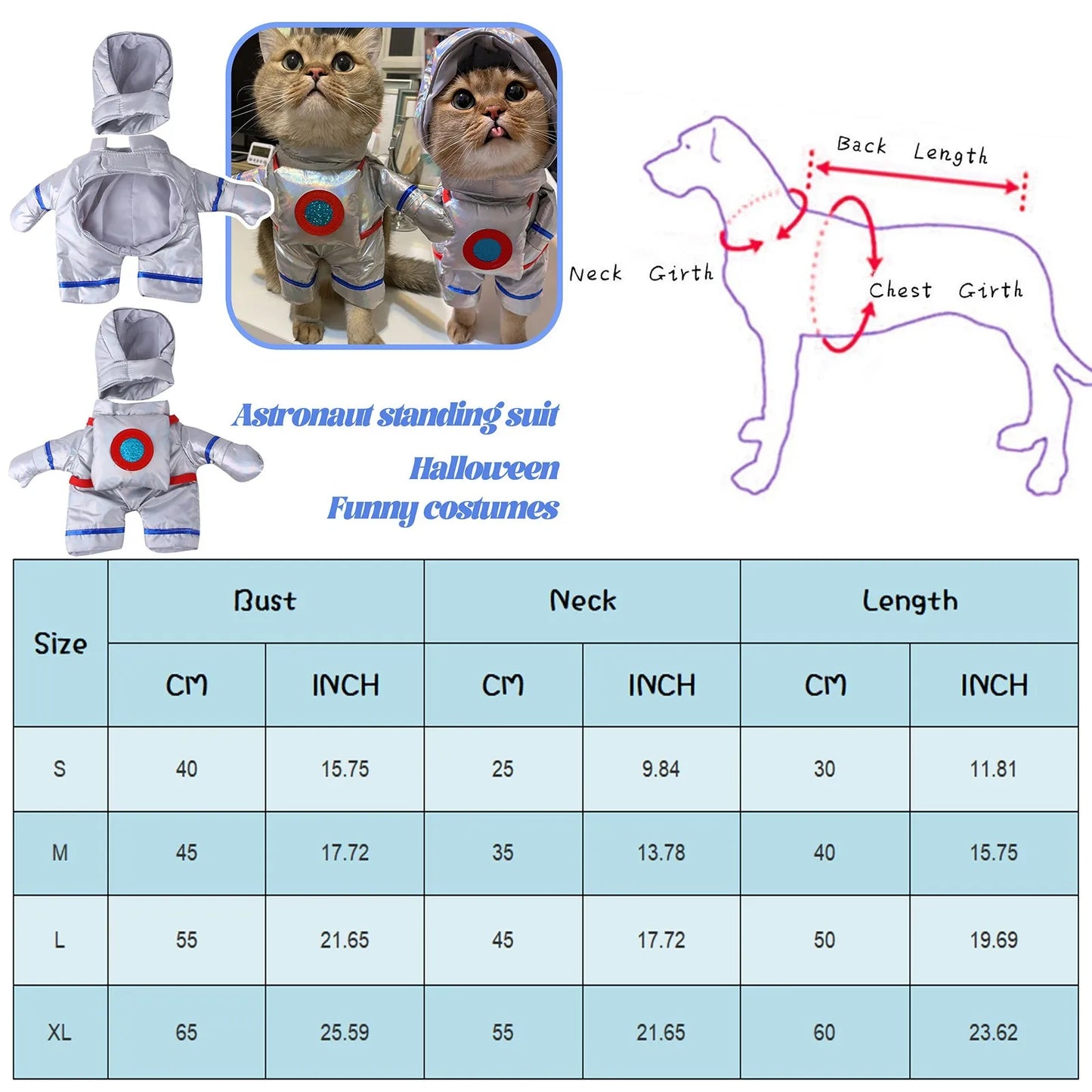 Dogs or cats Space Suit
