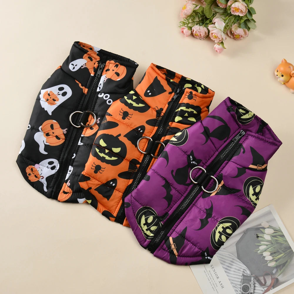 Halloween Dog Clothes Winter Warm Puppy Vest