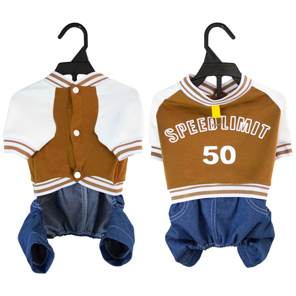 Dog Baseball Jumpsuit,