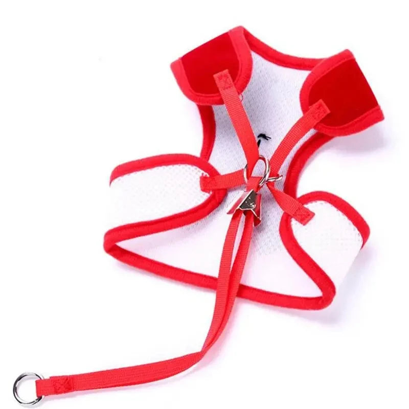 Elegant Bowtie Dog Harness Vest with Leash