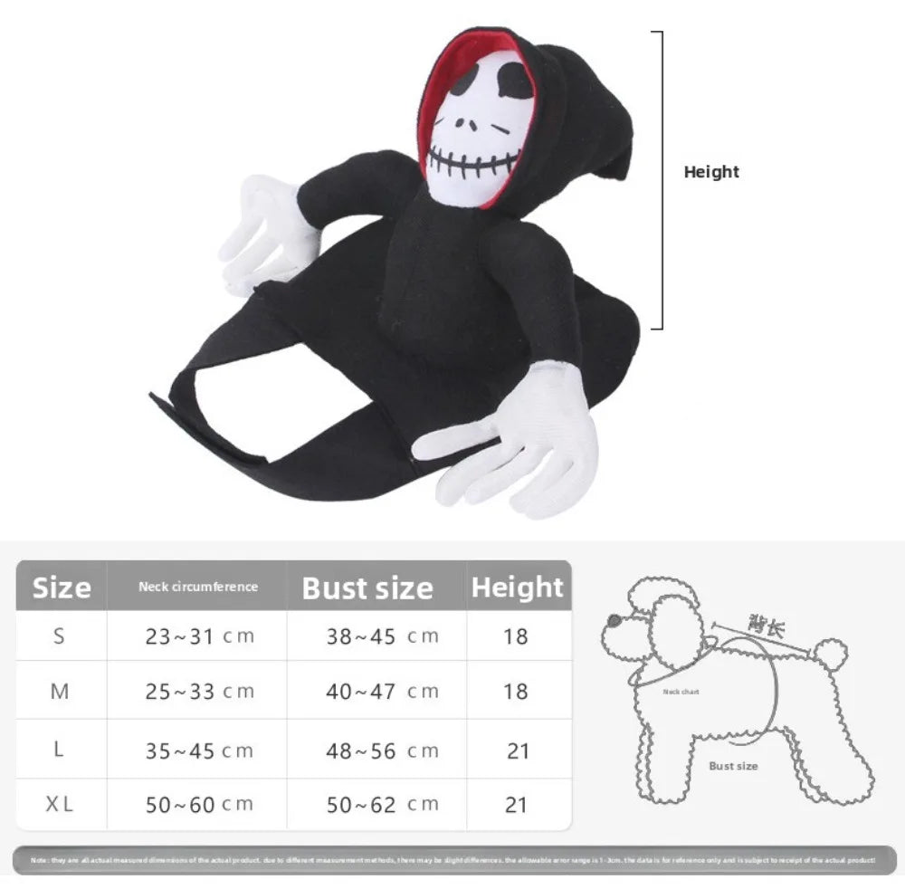 Halloween Death Rider Dog Costume