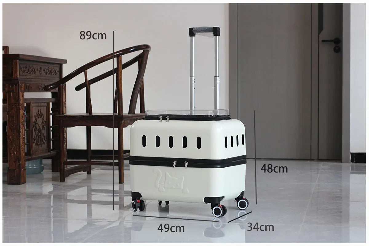 Large Pet Travel Carrier Rolling