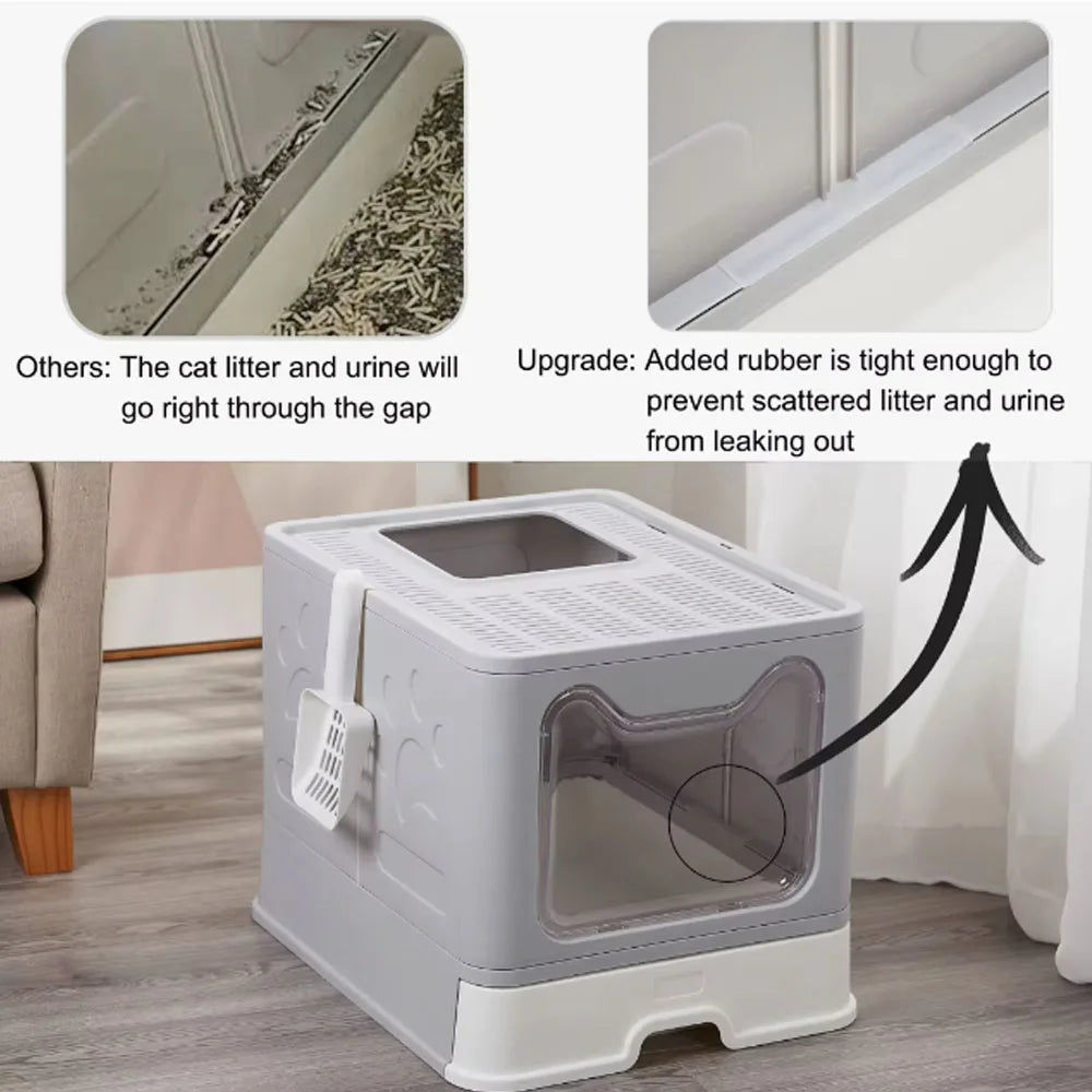 Foldable Litter Box: Drawer Scooper