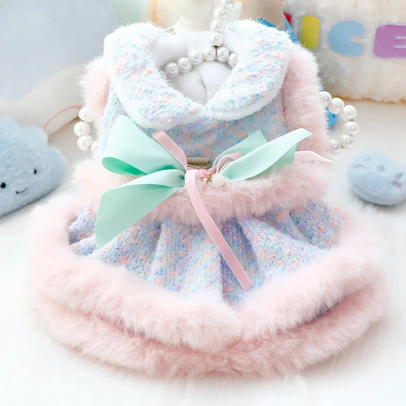 Autumn Winter Dog Cat Princess Dress