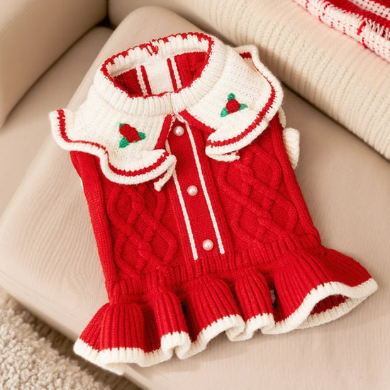 Cute Dog Sweater Dress