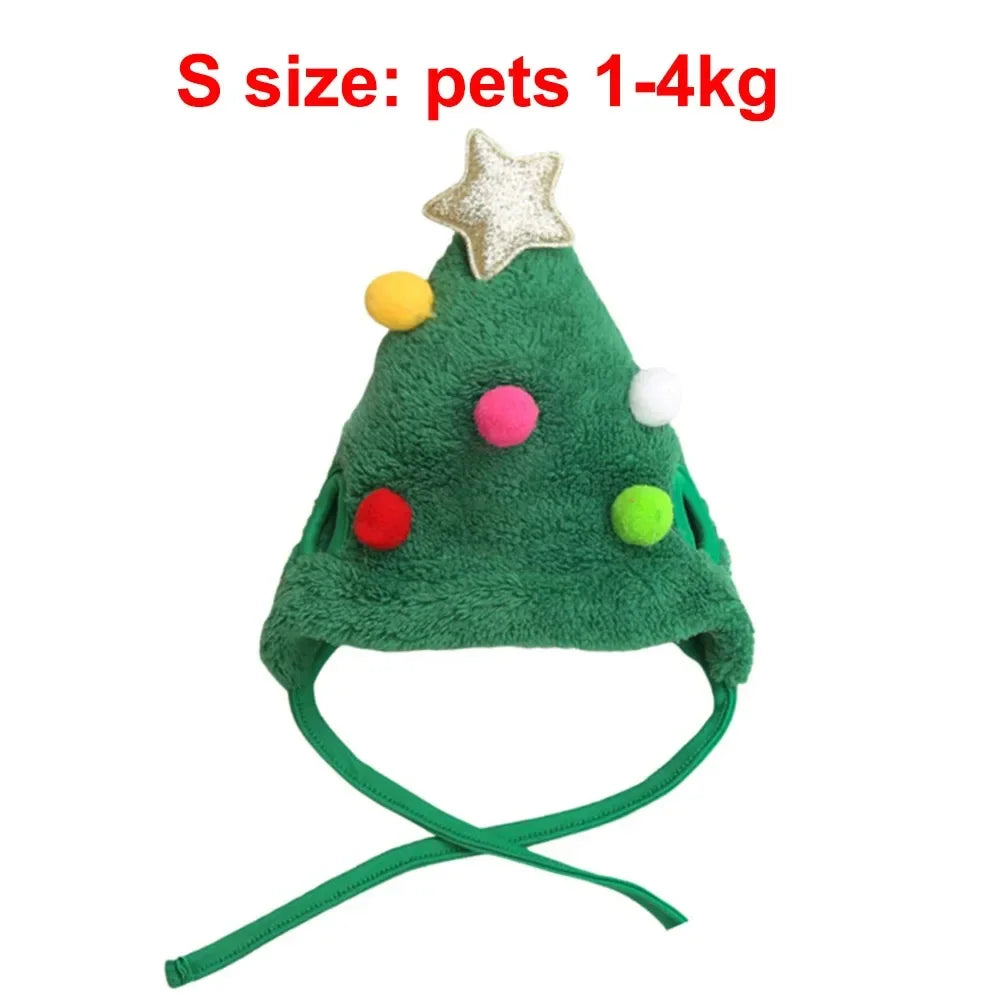 Christmas Puppy Dog Cat Costume Hat