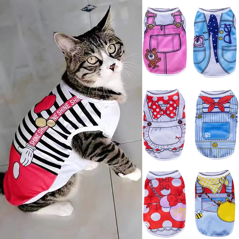 Sweet Print Sphynx Cat Clothes