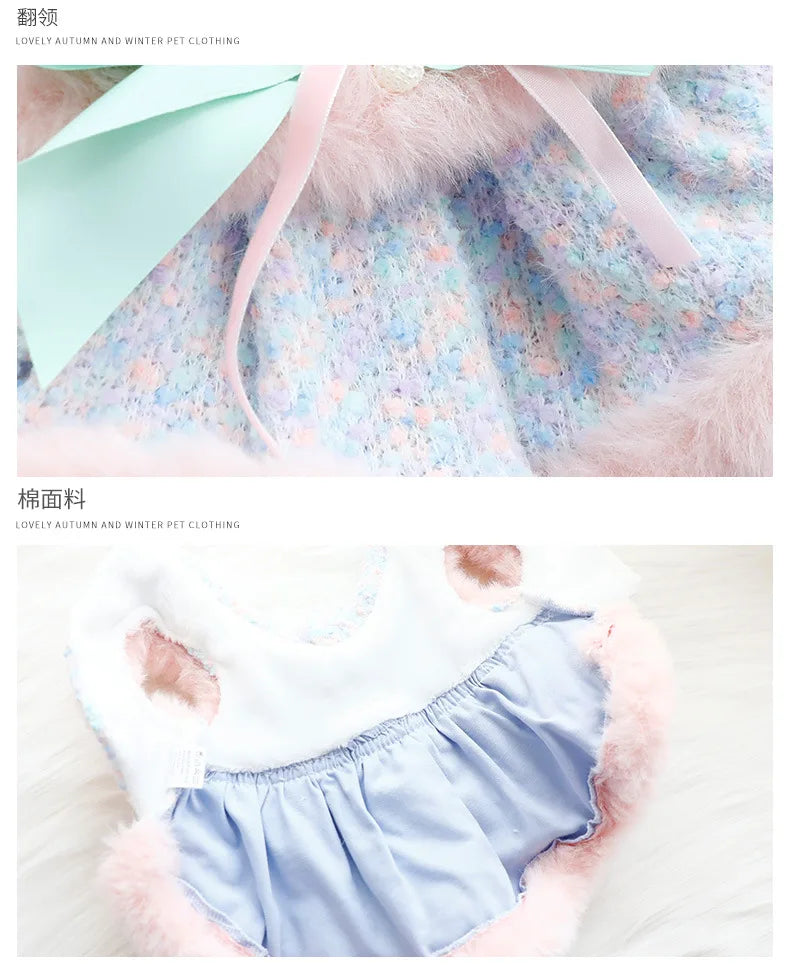 Autumn Winter Dog Cat Princess Dress