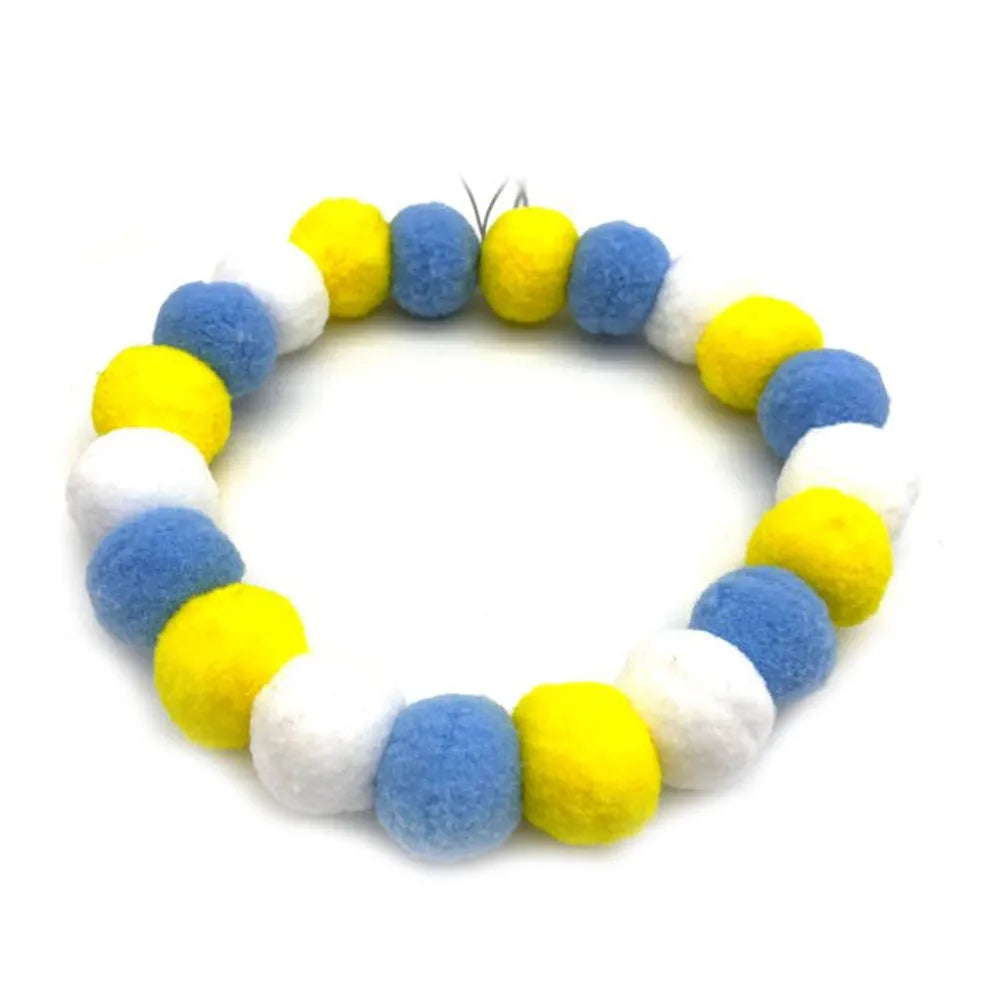 30pcs  Tie Rainbow Flower Hair Ball