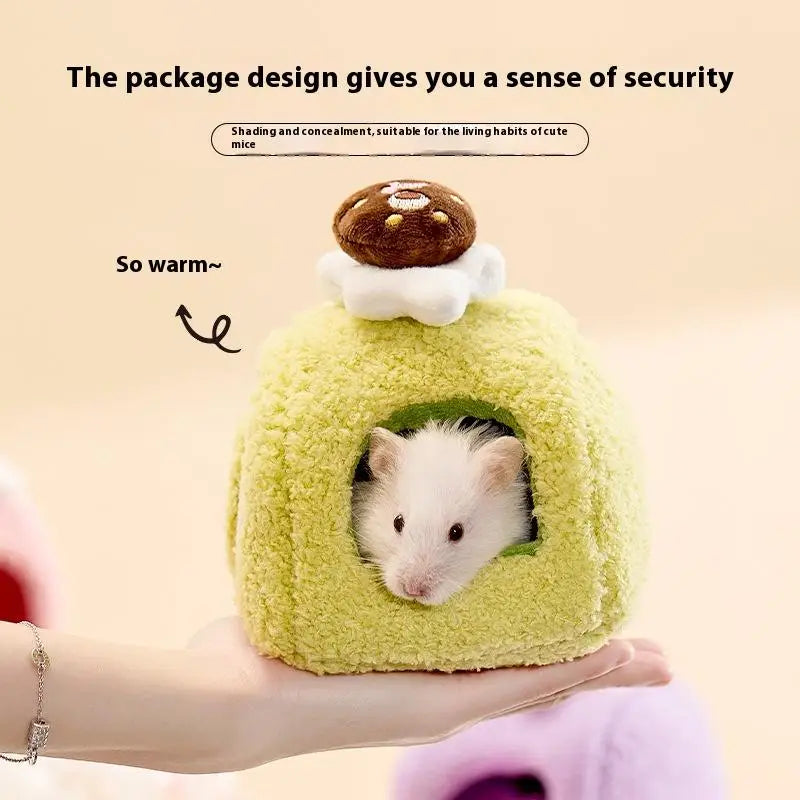 Cute Desserts Cake Plush Hamster House