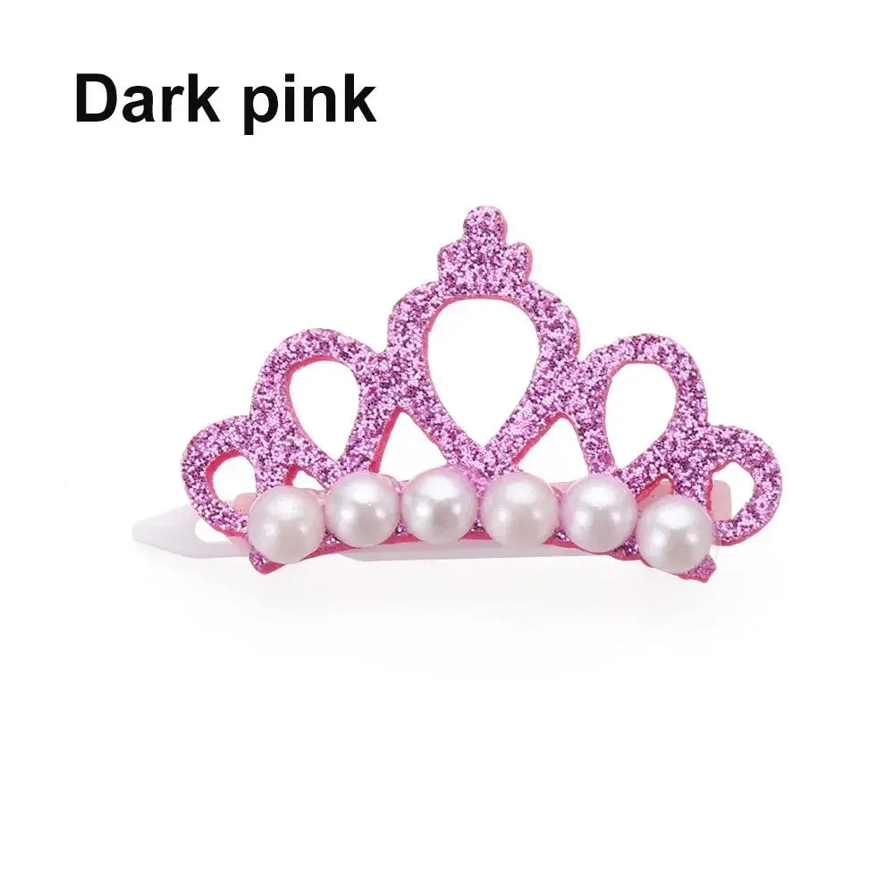Small Dogs Faux Pearl Crown Shape Bows