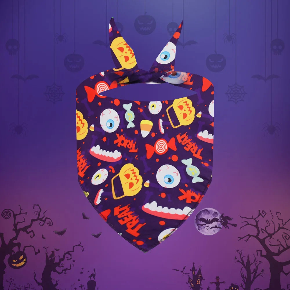 30pcs Halloween Pet Dog Bandanas
