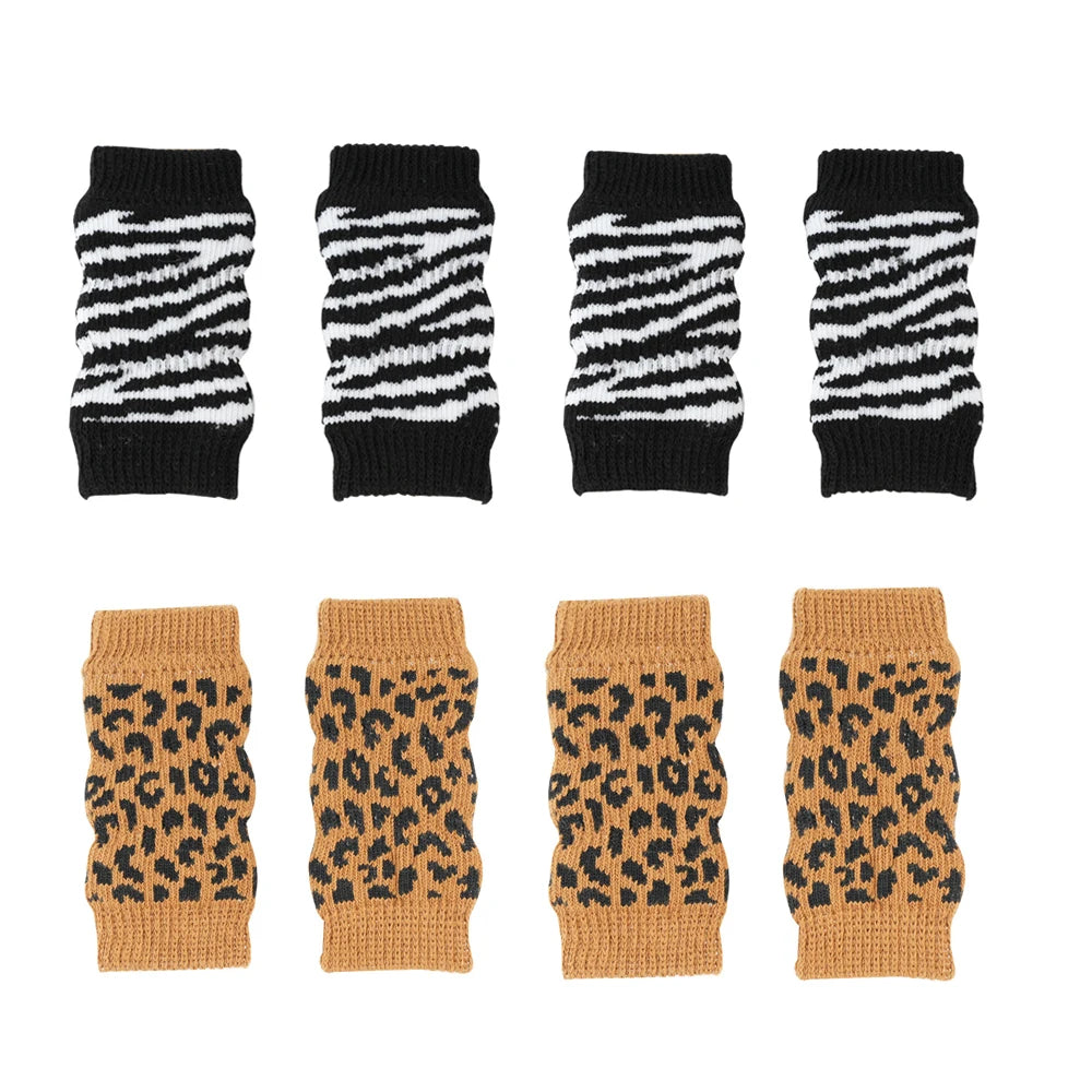 4Pc/Set Pet Dog Cat Winter Knitted Leg Warmers