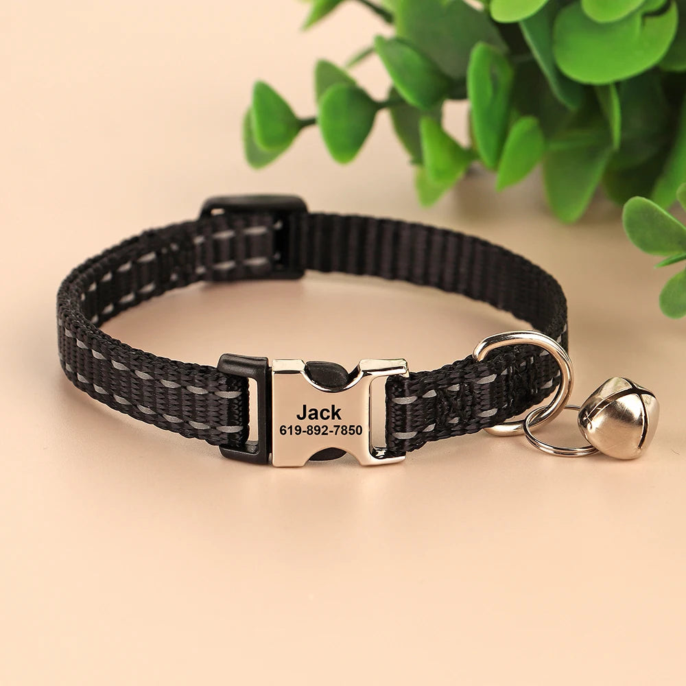 Custom Cat Collar Nylon Puppy Kitten Collars