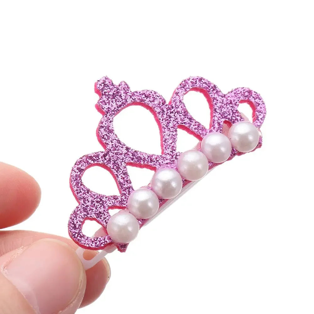 Small Dogs Faux Pearl Crown Shape Bows
