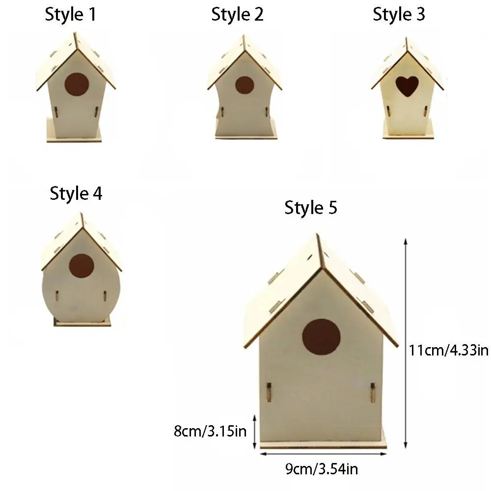 3pcs Home Crafts Wooden Bird Nest