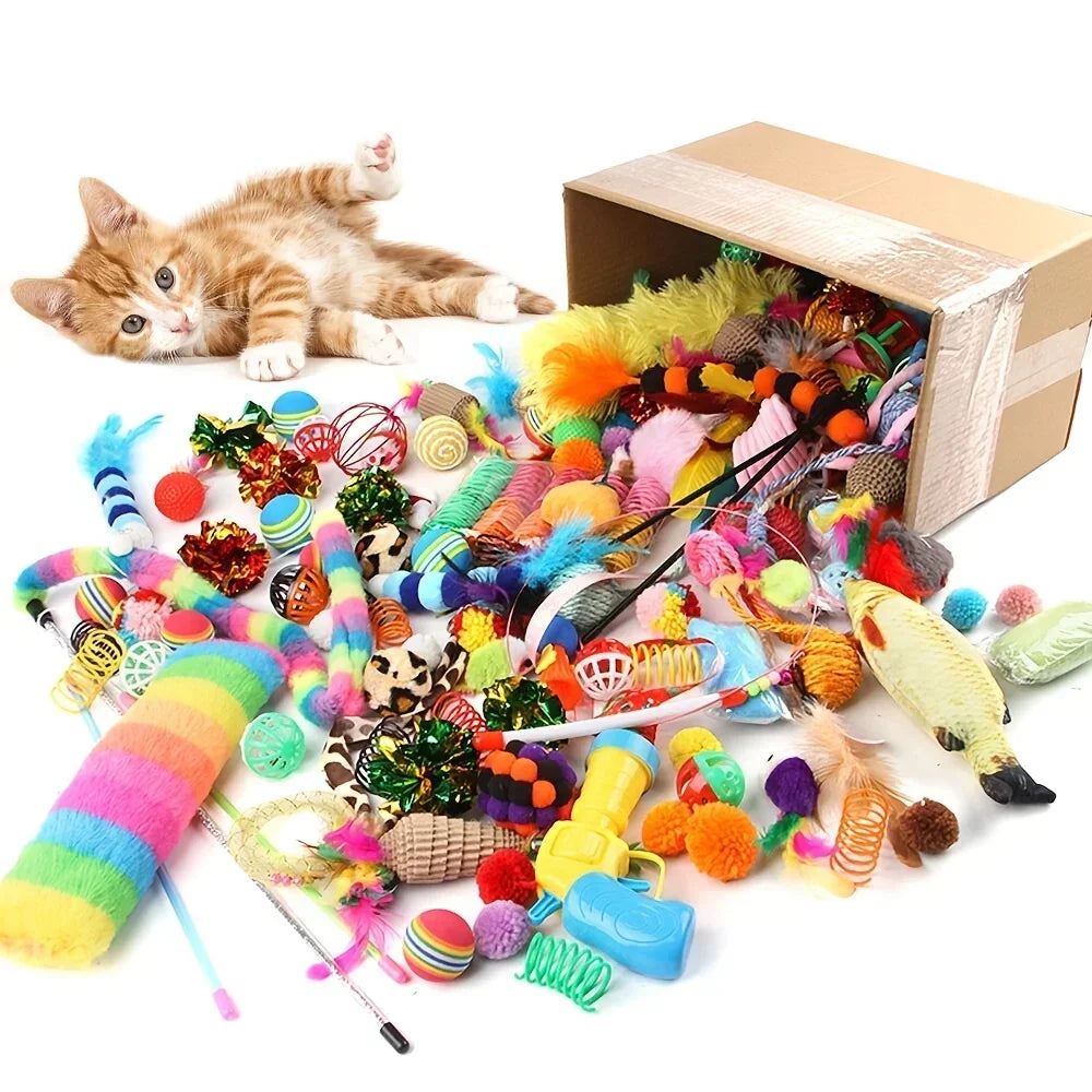 56pcs/28pcs/14pcs Cat Toys