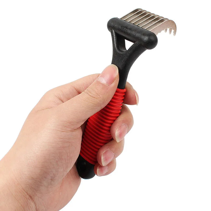 Pet Open Knot Comb Dematting Razor Rake Brush