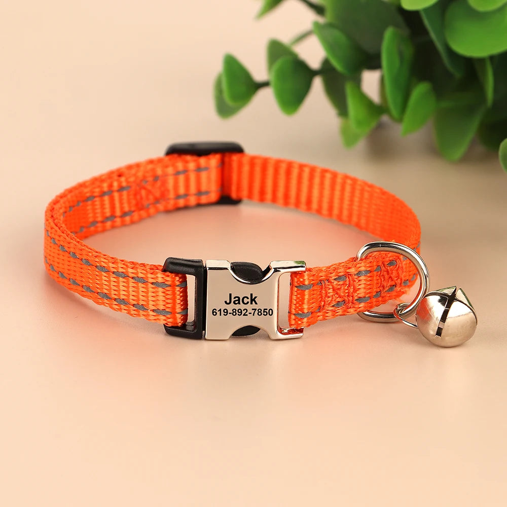 Custom Cat Collar Nylon Puppy Kitten Collars