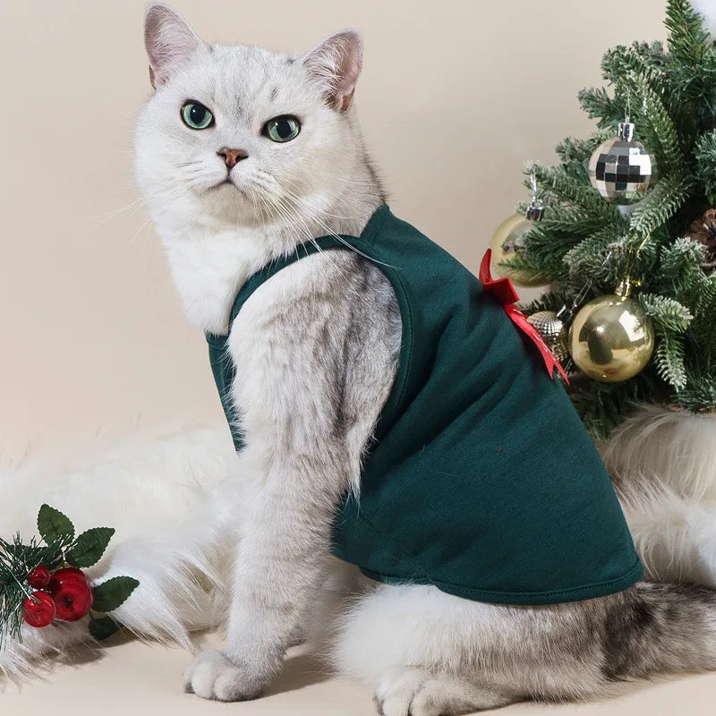 Pet Christmas Plaid Dress