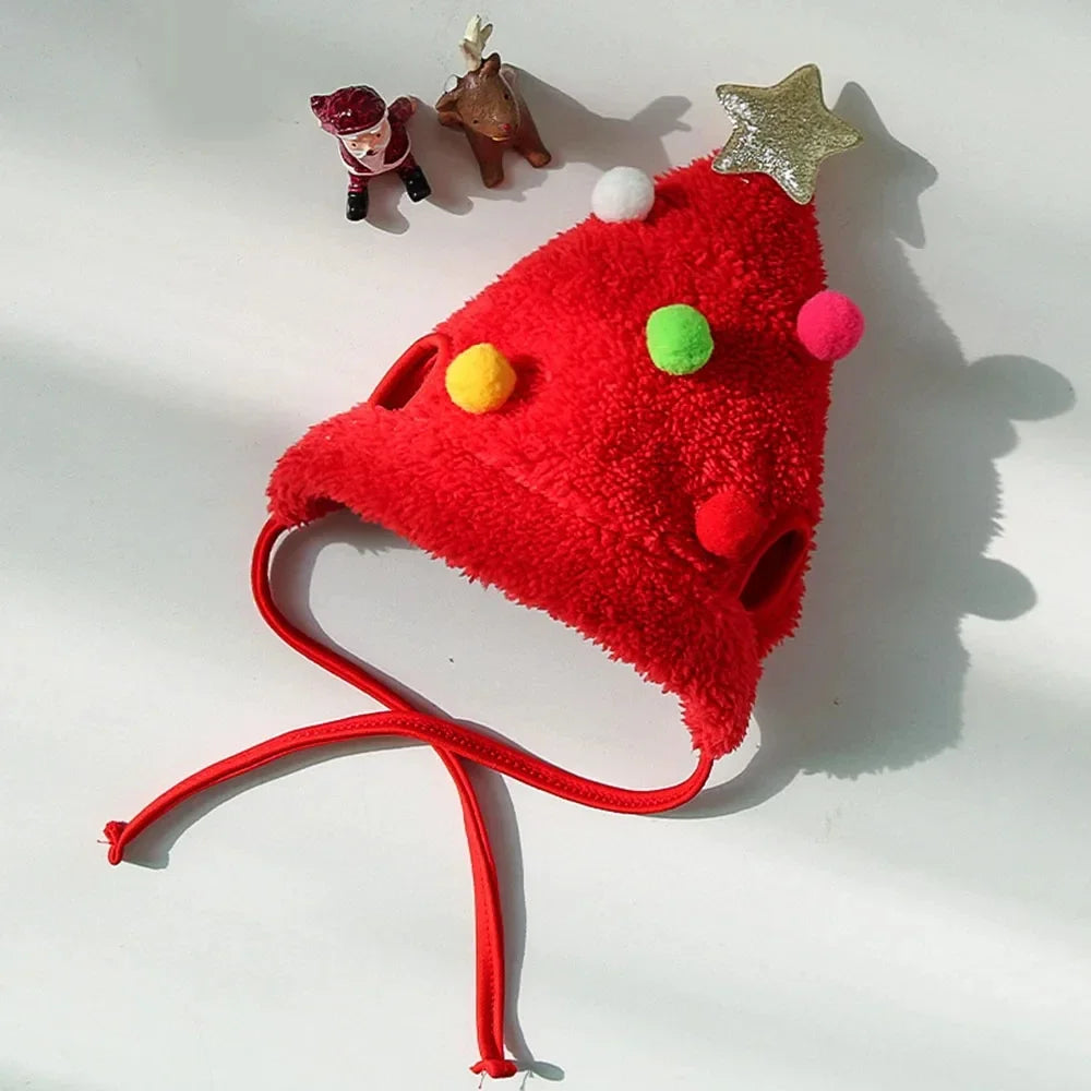 Christmas Puppy Dog Cat Costume Hat