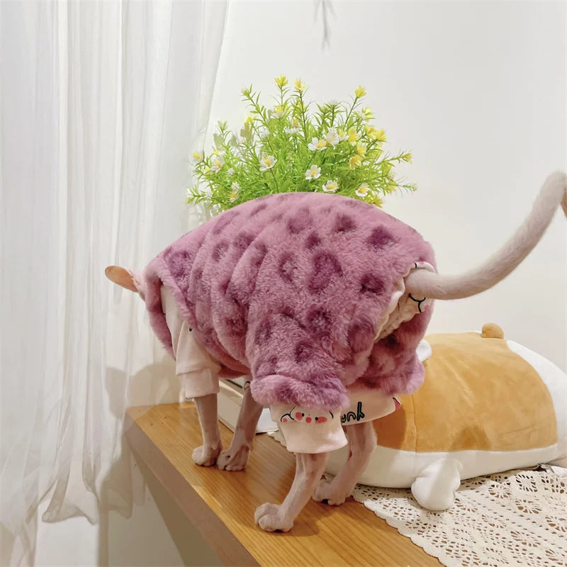 Sphynx Cat Clothing Warm Fleece 4-legged thick Coat