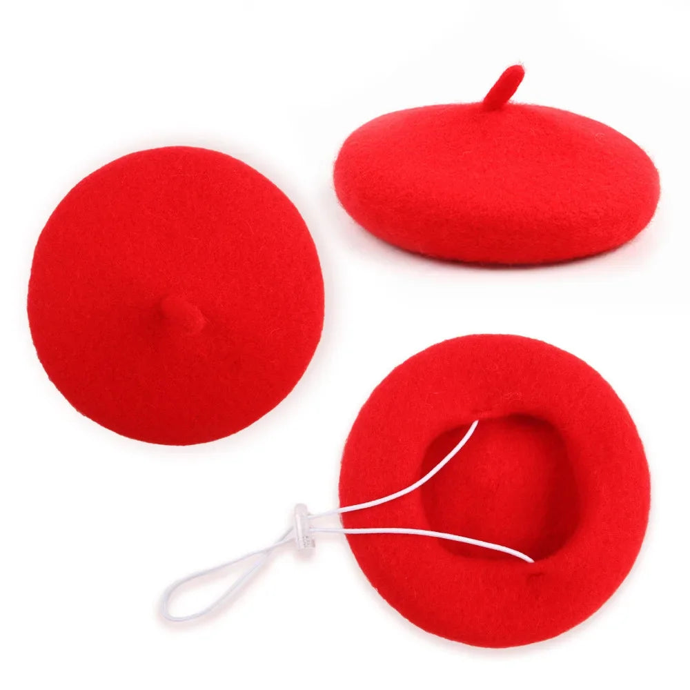 Dog Beret Hat Wool