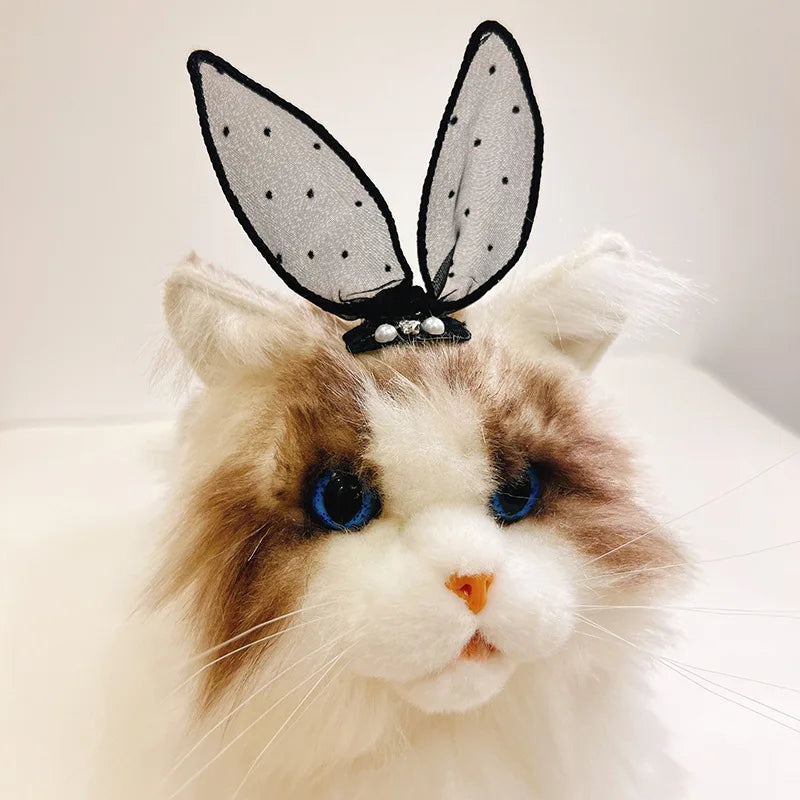 Mesh Bow Pet Headwear
