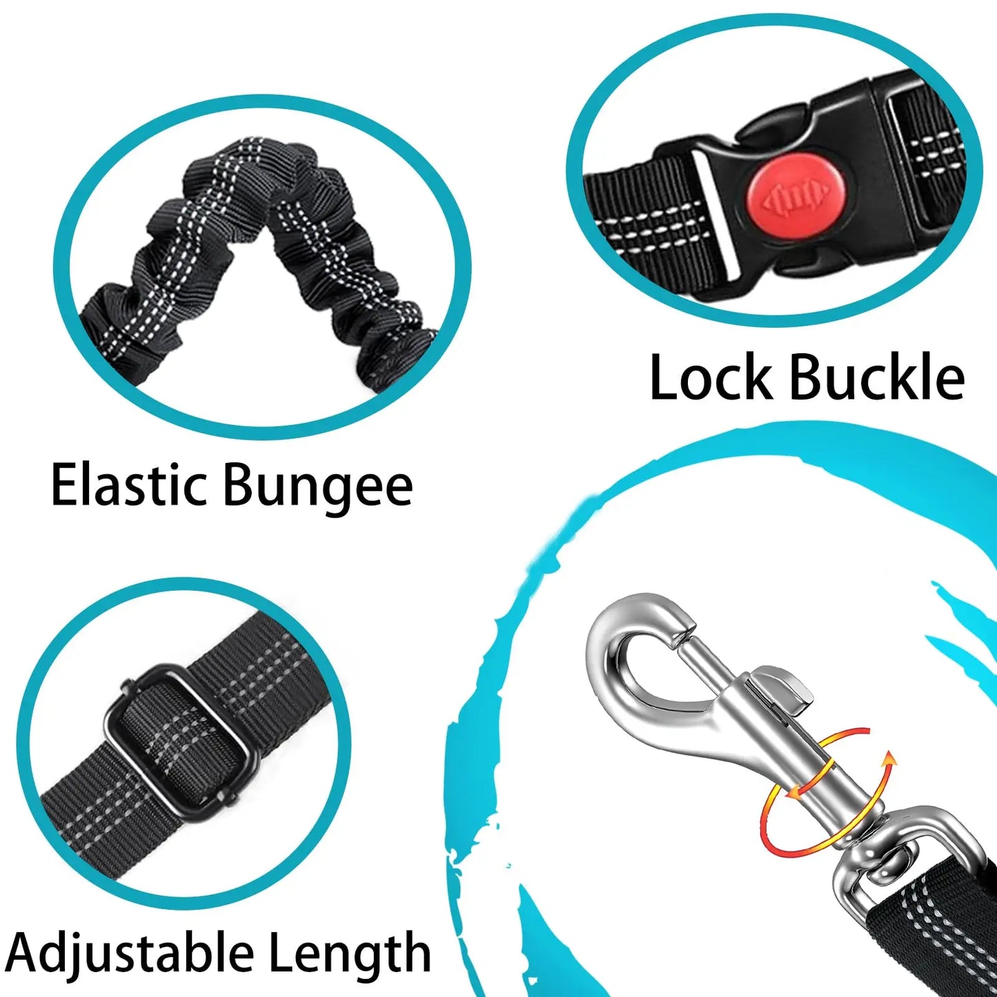 Adjustable And Heavy Duty Dog Car Seat Belt