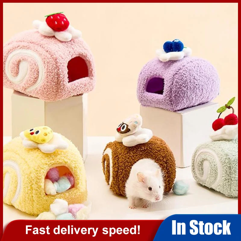 Cute Desserts Cake Plush Hamster House