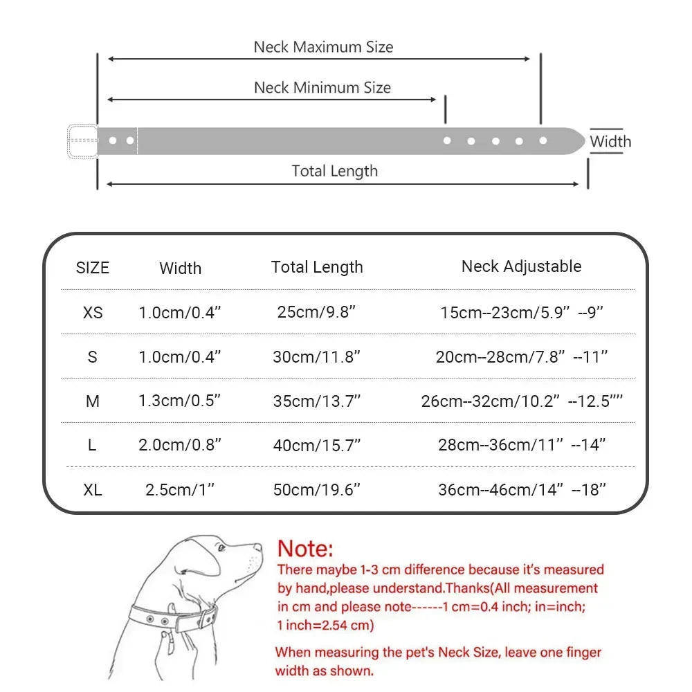 Colorful Leather Puppy Cat Collar