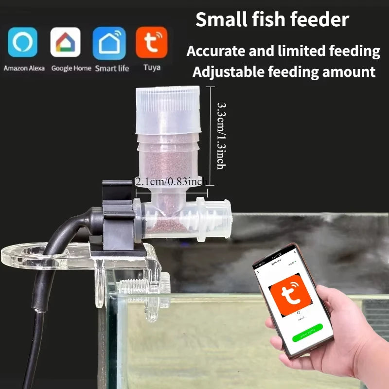 Fish tank feeder Mobile phone remote contro