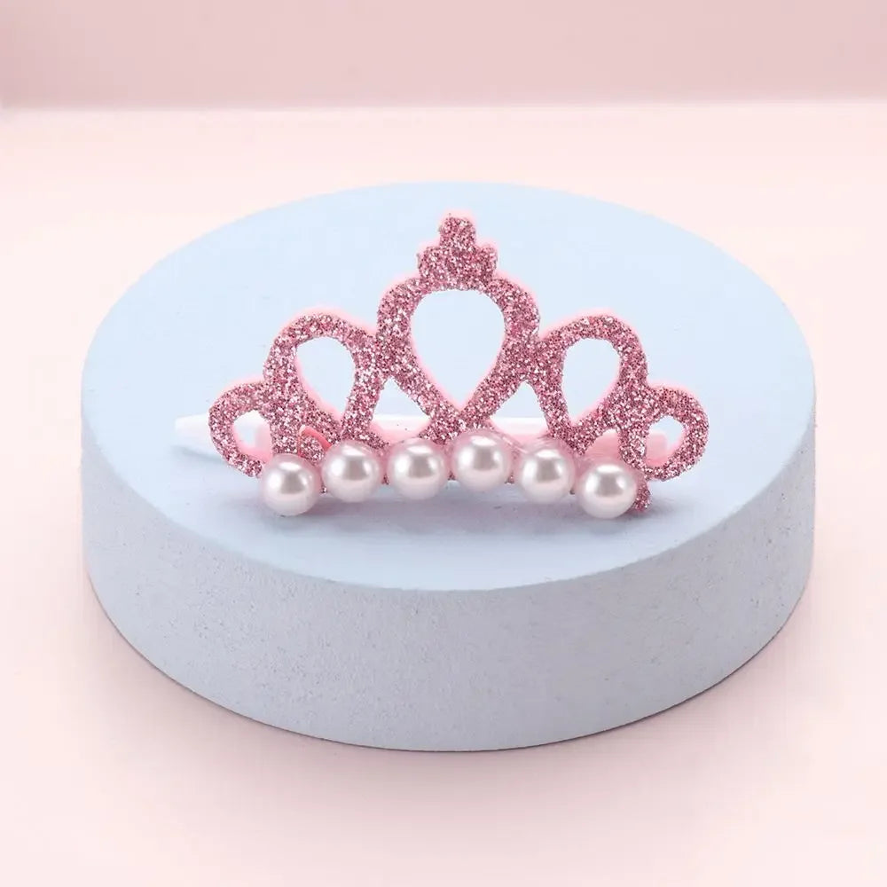 Small Dogs Faux Pearl Crown Shape Bows