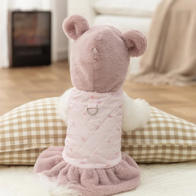 Heart Print Dog Down Jacket