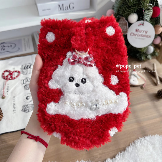 Cute Puppy Print Red Vest