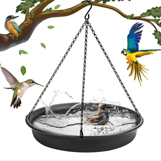 Hanging Bird Feeder, Water, Bath Tray