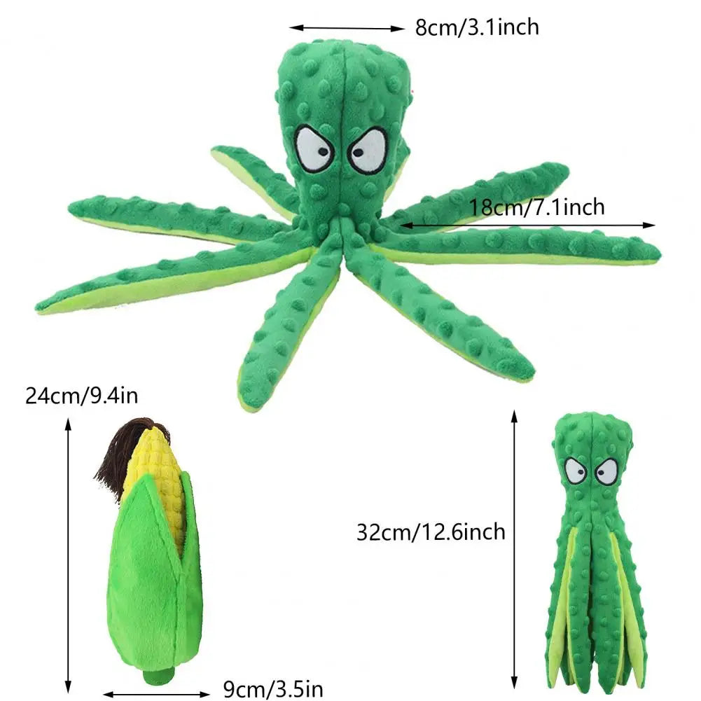 Pet Plush Toy Octopus Dog