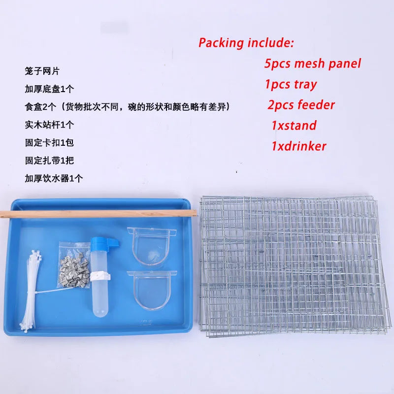 DIY 60x40x40cm stainless steel large bird cage