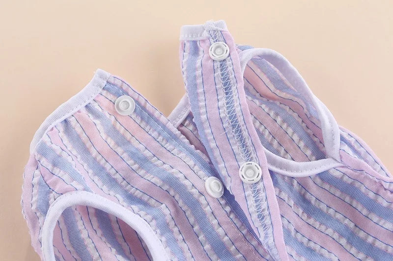 Spring Summer Stripe Sphynx Cat Bow Skirt